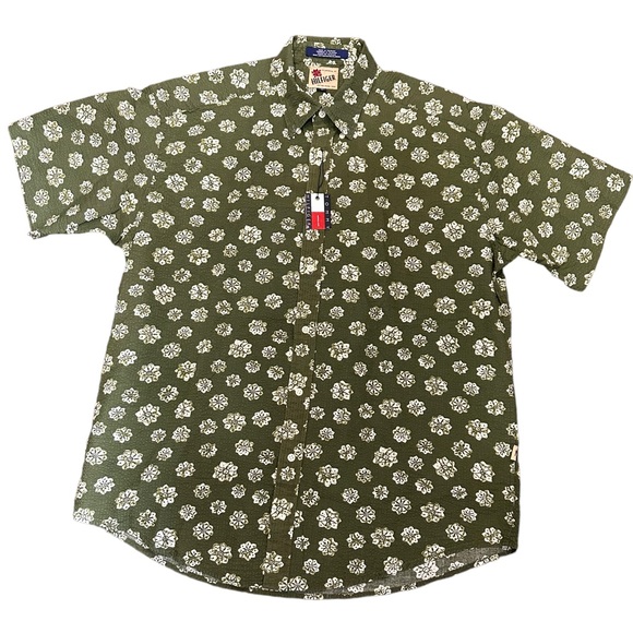 Tommy Hilfiger Other - NWT Tommy Hilfiger Green Hawaiian Style Short Sleeved Button Down Size M